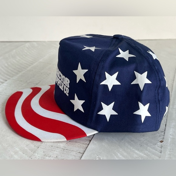 Tractor supply Vintage Red White & Blue Patriotic USA Flag Hat - Picture 5 of 11